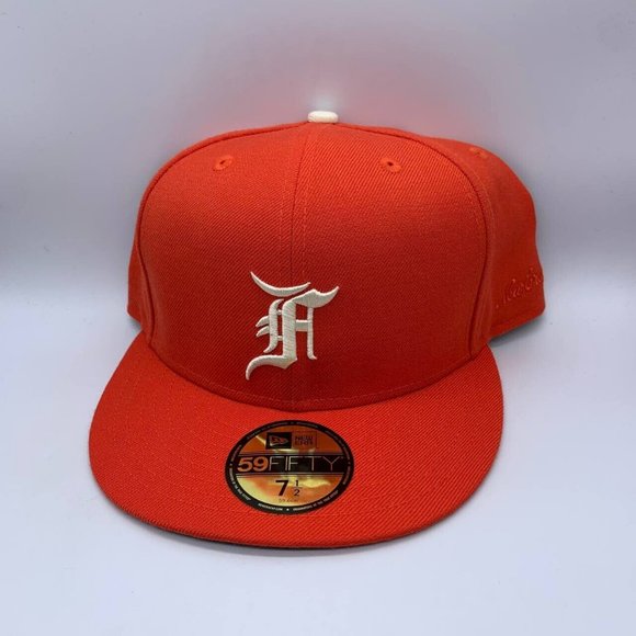 Fear of God 7 1/2 59Fifty New Era Hat Fitted Cap Men Orange Jordan FOG